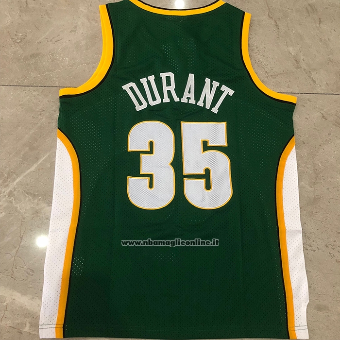 Maglia Seattle Supersonics Kevin Durant No 35 Mitchell & Ness 2007-08 Verde